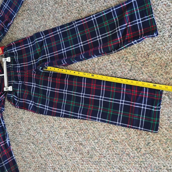 JAMMIES FOR FAMILIES BOYS 2 PIECE BLUE PLAID PAJAMA SET SIZE 12 - Picture 3 of 11